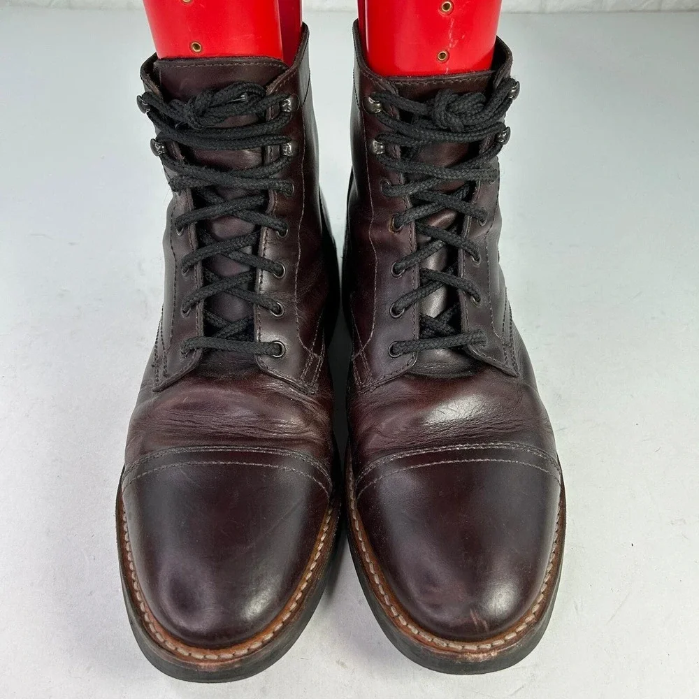 Thursday Boot Company Men's Dark Brown Leather Lace-Up Boots
